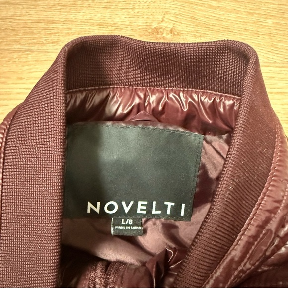 NOVELTI Women’s Burgundy Puffer Jacket - Picture 2 of 6